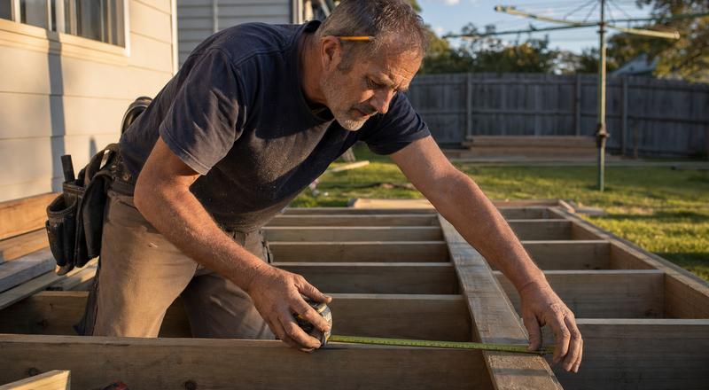 Carpenter managing the hard parts of running a trade business